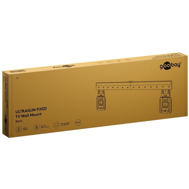 Goobay TV-Wandhalterung | bis 100 Zoll | fest | ultraschlank