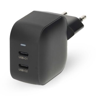 Nedis Nedis USB-Ladegerät | 2x USB-C PD | GaN | 45W | Schwarz
