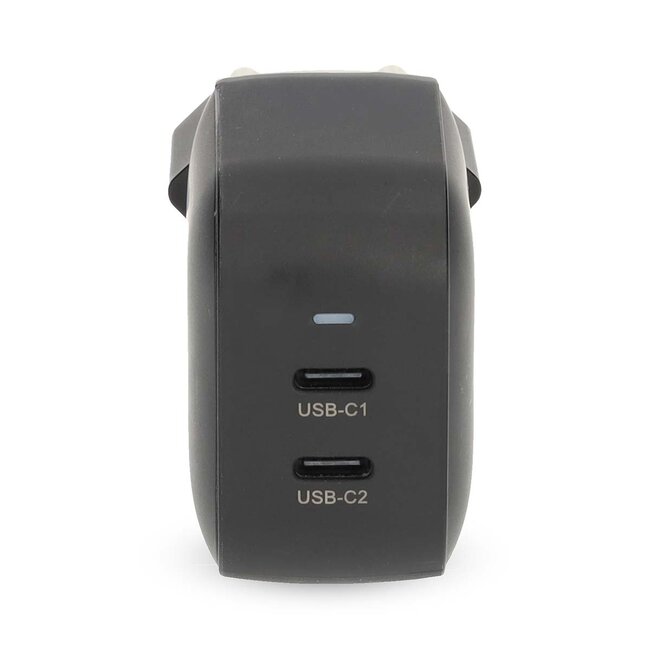 Nedis USB-Ladegerät | 2x USB-C PD | GaN | 45W | Schwarz