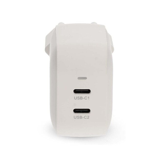 Nedis USB-Ladegerät | 2x USB-C PD | GaN | 45W | Weiß