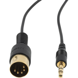 BOSSCOM BOSSCOM DIN 5-polig - 3,5mm Klinkenkabel für B&O | Schwarz | 7 Meter