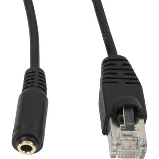 BOSSCOM BOSSCOM RJ45-auf 3,5mm Klinken-Verlängerungskabel für B&O | Schwarz | 3 Meter