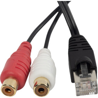 BOSSCOM BOSSCOM RJ45-auf-Tulpen Stereo Kabel für B&O | Schwarz | 2 Meter