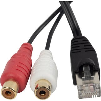 BOSSCOM BOSSCOM RJ45-auf-Tulpen Stereo Kabel für B&O | Schwarz | 15 Meter