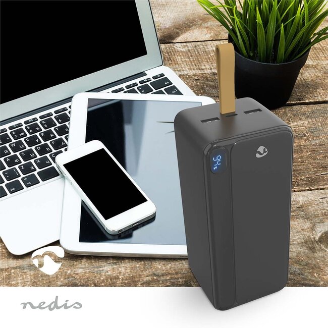 Nedis Powerbank | 1x USB-C PD 20W + 2x USB-A QC 18W | 30.000 mAh