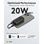Goobay Powerbank mit Kabel | USB-C PD 20W + USB-A QC | 5.000 mAh