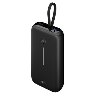 Goobay Goobay Powerbank mit Kabel | 2x USB-C PD 20W + 1x USB-A QC | 20.000 mAh