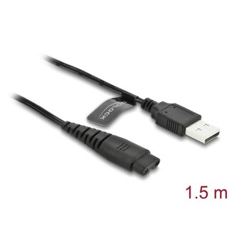 DeLOCK Delock USB Ladekabel 5 V für Hatteker Elektrorasierer RFC-588/598/690/692/696, RSCX-7568/9598 – Ersatzladegerätkabel 1,2 m