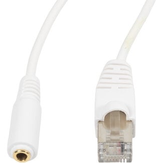 BOSSCOM BOSSCOM RJ45-auf 3,5mm Klinke Verlängerungskabel für B&O | Weiß | 0,15 m