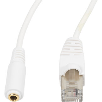 BOSSCOM BOSSCOM RJ45-auf-3,5mm Klinkenverlängerung für B&O | Weiß | 15 Meter