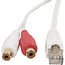 BOSSCOM RJ45-auf-Tulip Stereo (m) Kabel für B&O | Weiß | 0,15 m