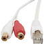 BOSSCOM RJ45-auf-Tulip Stereo (m) Kabel für B&O | Weiß | 1 Meter