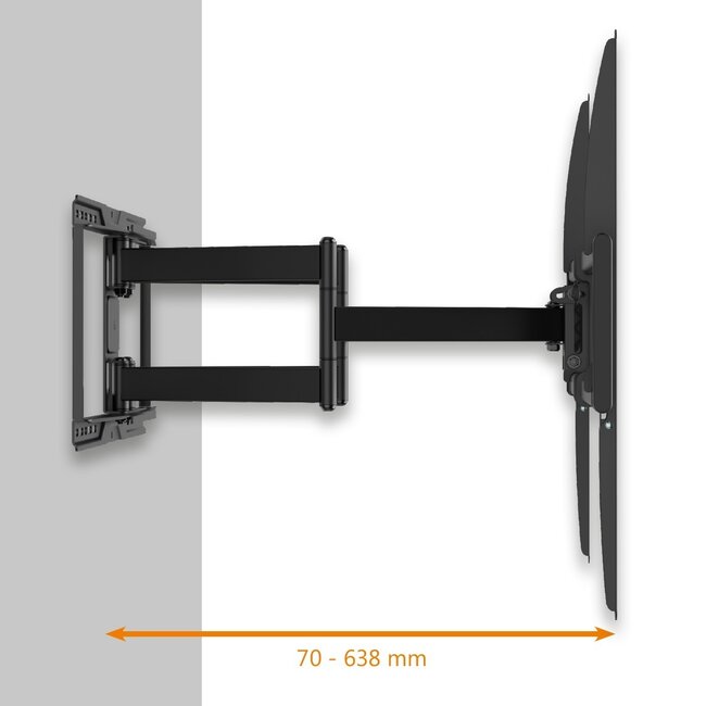 My Wall TV-Wandhalterung | bis 105 Zoll | Full Motion | 3 Drehpunkte