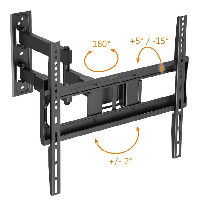 My Wall TV-Wandhalterung | bis 75 Zoll | Full Motion | 3 Drehpunkte