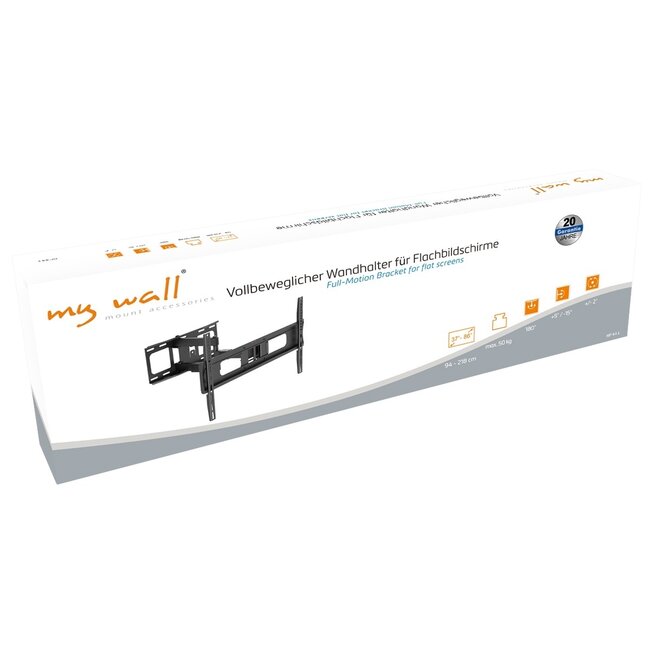 My Wall TV-Wandhalterung | bis 86 Zoll | Full Motion | 3 Drehpunkte