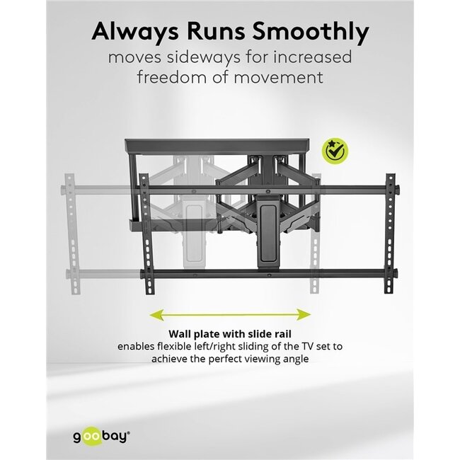 Goobay Pro TV-Wandhalterung | bis 90 Zoll | Full Motion | lang