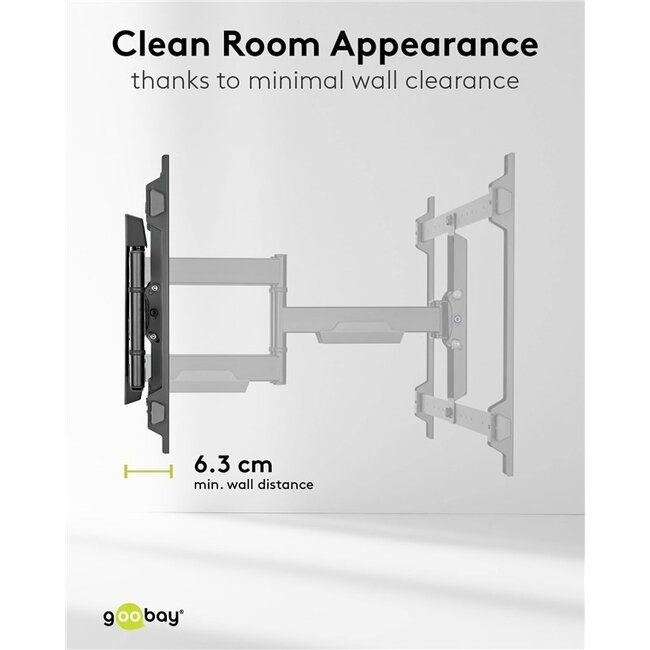 Goobay Pro TV-Wandhalterung | bis 90 Zoll | Full Motion | lang