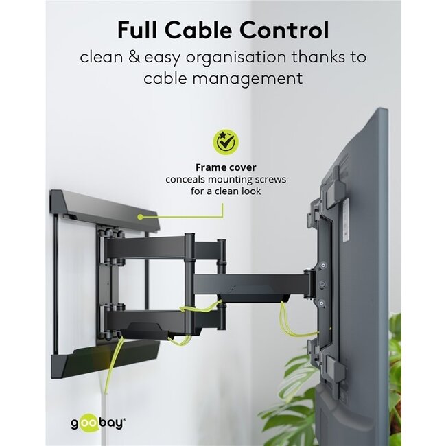 Goobay Pro TV-Wandhalterung | bis 90 Zoll | Full Motion | lang