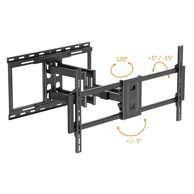 My Wall TV-Wandhalterung | bis 100 Zoll | Full Motion | 3 Drehpunkte