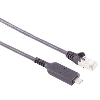 S-Impuls USB-C auf RJ45 LAN Kabel | USB 3.0 | CAT6 | Schwarz | 1 Meter