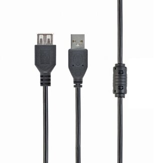 DeLOCK USB-A Verlängerungskabel | Ferritkern | USB 2.0 | 10W | Schwarz | 2 Meter