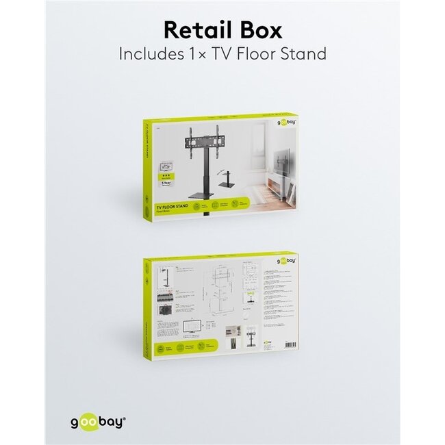 Goobay TV-Bodenständer | bis 70 Zoll | drehbar