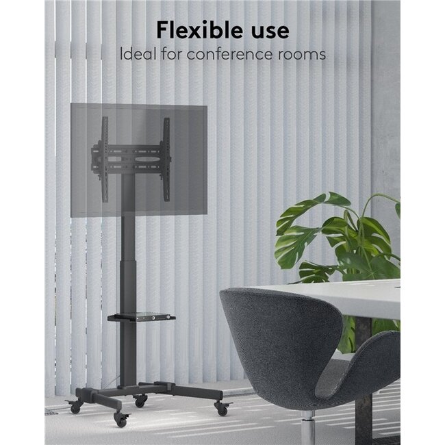 Goobay TV-Bodenständer | bis 70 Zoll | fahrbar | neigbar