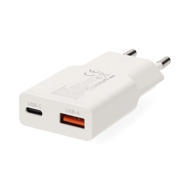 Nedis USB-Ladegerät | USB-C PD & USB-A QC | GaN | 30W | Weiß