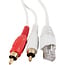 BOSSCOM RJ45 auf Tulip Stereo (m) Kabel für B&O | Weiß | 2 Meter
