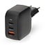 Nedis USB-Ladegerät | 2x USB-C PD & 1x USB-A QC | GaN | 70W | Schwarz