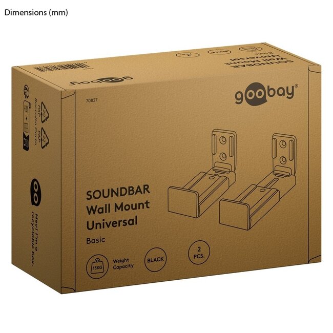 Goobay Soundbar Wandhalterung | Universal