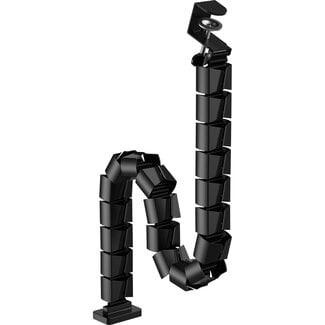 InLine InLine Flexibler Kabelkanal für Schreibtisch | Tischklemme | 134 cm | Schwarz