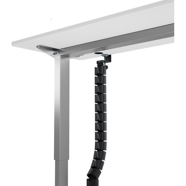 InLine Flexibler Kabelkanal für Schreibtisch | Tischklemme | 134 cm | Schwarz