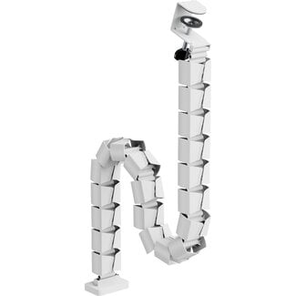 InLine InLine Flexibler Kabelkanal für Schreibtisch | Tischklemme | 134 cm | Weiß