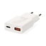 Nedis USB-Ladegerät | USB-C PD & USB-A QC | inkl. USB-C Kabel | GaN | 20W | Weiß