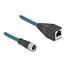 M12 8-polig A-codiert (Buchse) - RJ45 (Buchse) Industriekabel | CAT5e | PU | 0,50 m