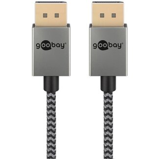 Goobay Goobay Plus DisplayPort Kabel | Slimline | DP2.1 (10K 60Hz) | UHBR10 (40Gbit/s) | 1 Meter