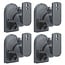 Goobay Lautsprecher-Wandhalterung | 4er Set | bis 3,5 kg | Schwarz