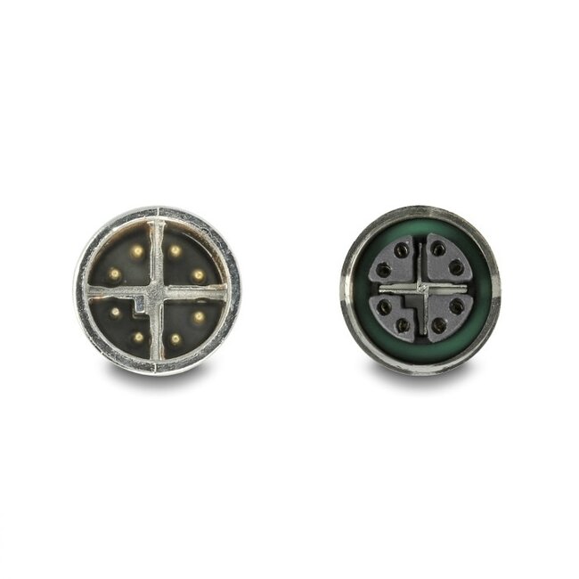 M12 8-polige X-codierte Industrie-Netzwerkverlängerung | CAT5e | PVC | 1 Meter