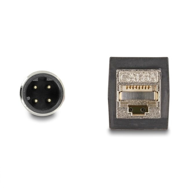 M12 4-pol D-codiert (m) - RJ45 (w) Industriekabel | CAT5e | PUR | 0,50 m