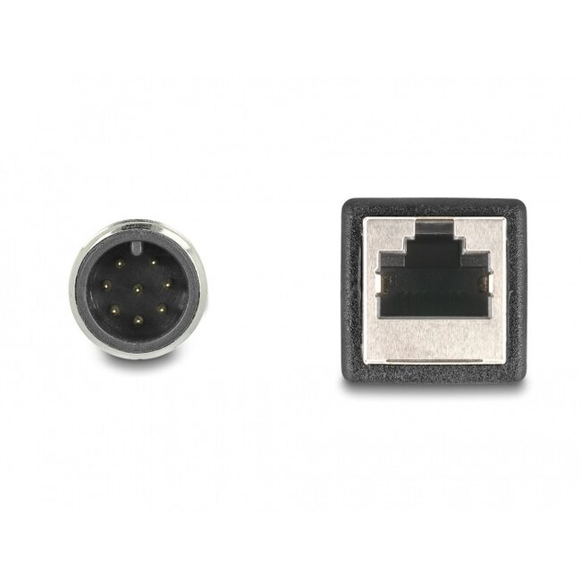 M12 8-polig A-codiert (m) - RJ45 (w) Industriekabel | CAT5e | PUR | 0,50 m