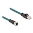 M12 8-polig A-codiert (V) - RJ45 (m) Industriekabel | CAT5e | PUR | 0,50 m