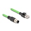 M12 8-polig A-codiert (m) - RJ45 (m) Industriekabel | CAT5e | PUR | 5 Meter