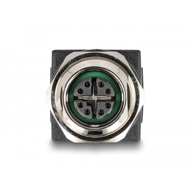 M12 8-pol X-codiert (m) - RJ45 (m) Industrie Netzwerkadapter | Einbau | CAT6a | PUR