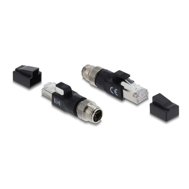 M12 8-pol X-codiert (m) - RJ45 (m) Industrie Netzwerkadapter | CAT6 | PVC
