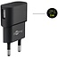 Goobay USB-Ladegerät | rechtwinklig | 1x USB-A | inkl. USB-C Kabel | 5W | schwarz | 1 Meter