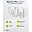 Goobay Lautsprecher-Wandhalterung | 4er Set | bis 3,5 kg | Weiß