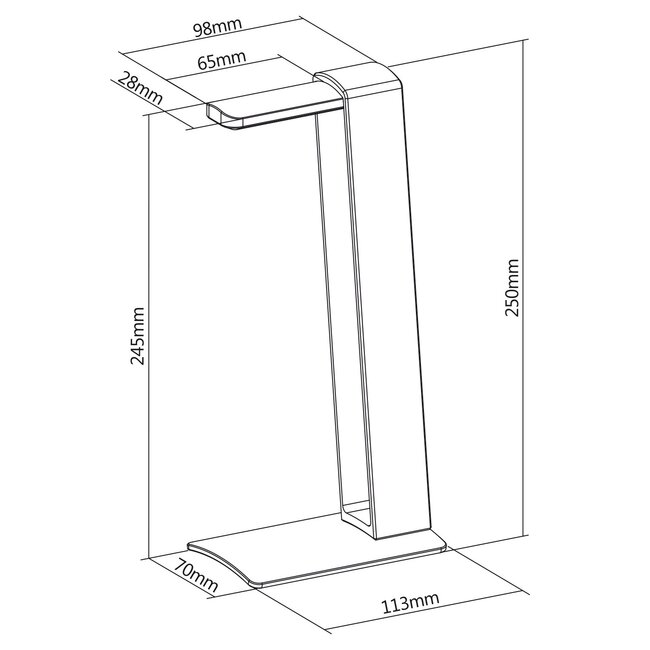 My Wall Kopfhörerständer Tischmodell | Silber/Holz