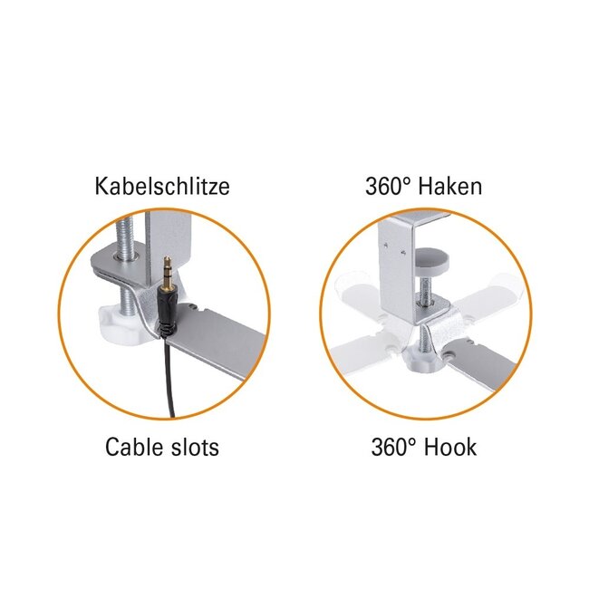 My Wall Kopfhörerhalterung für Schreibtisch | Silber