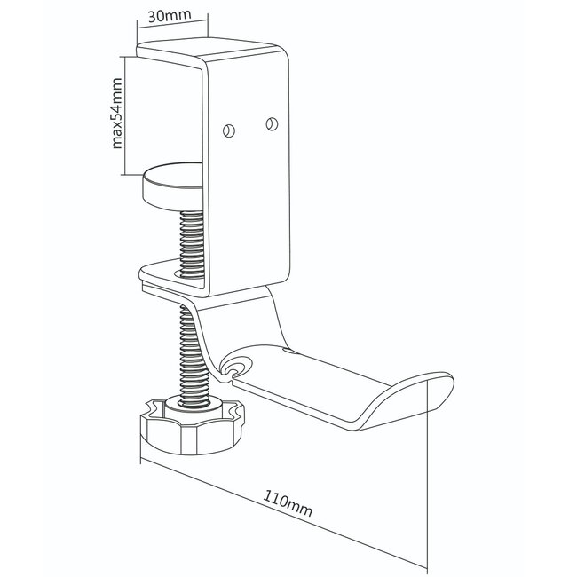 My Wall Kopfhörerhalterung für Schreibtisch | Silber
